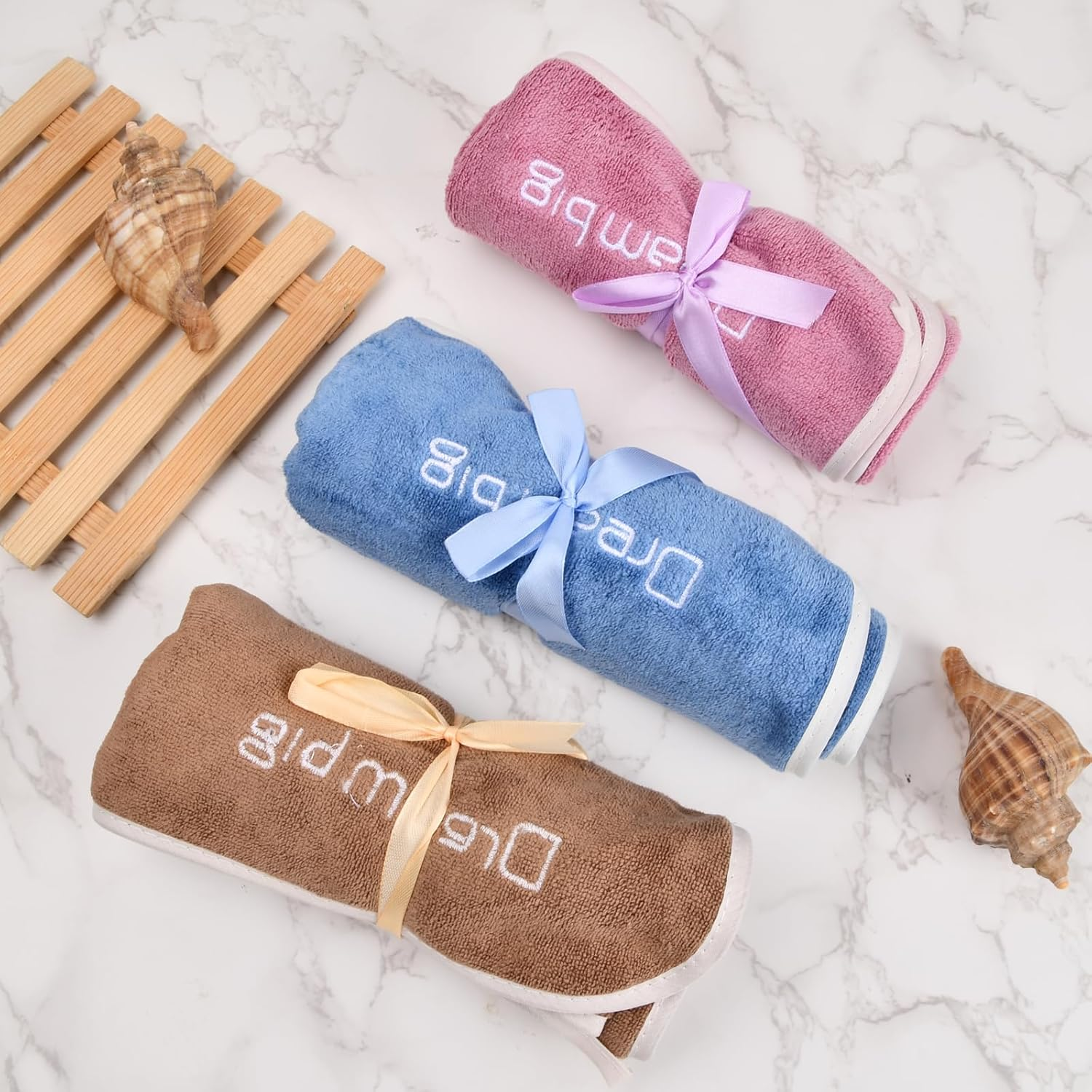 3 Pcs Microfibre Fitness Towel Set, Quick Drying and Absorbent, Compact, Microfibre Towel, Training Sweat Sports Towels, Camping Bath Towel, Beach Towel and Travel Towel, 35 X 75 Cm image number 2