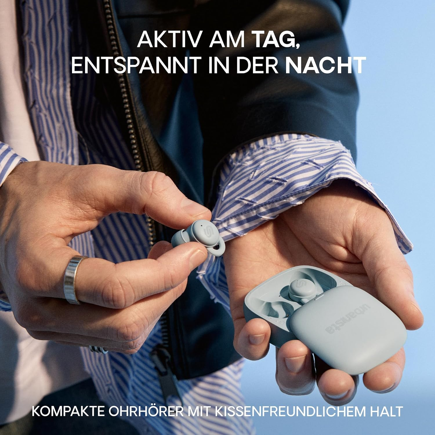 Urbanista Porto True Wireless Noise Cancelling Earbuds, Storm Blue image number 2