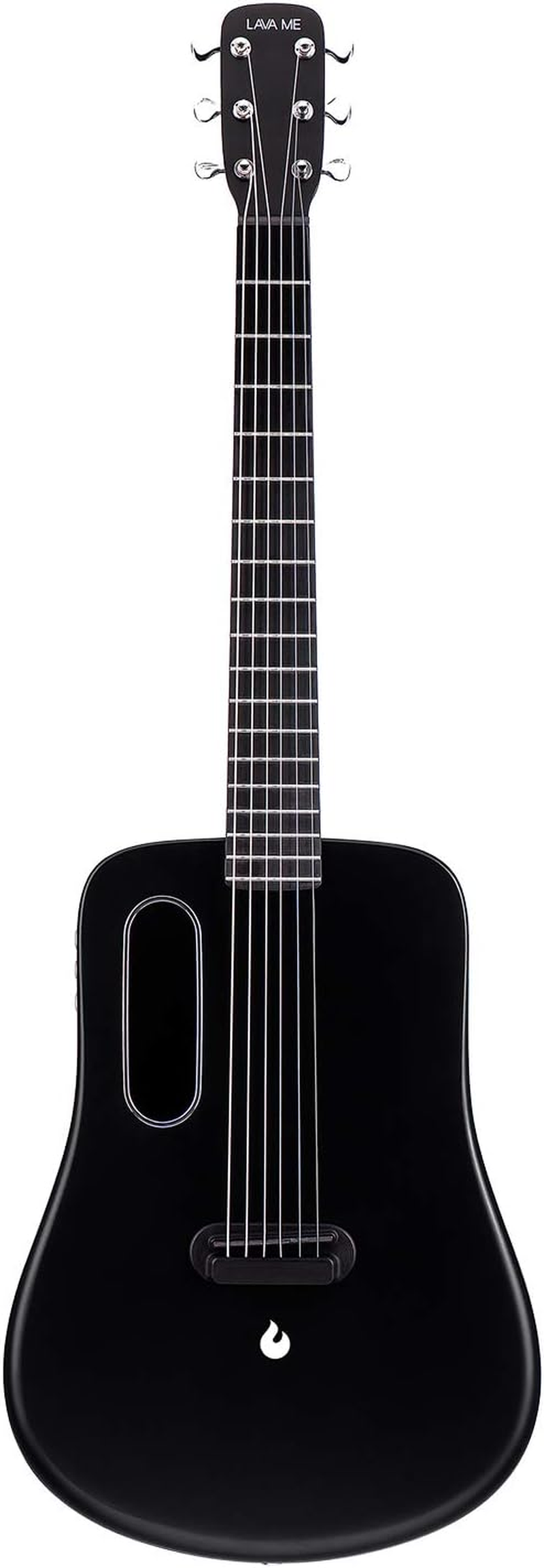 LAVA ME 2 Carbon Fiber Guitar 36 Inch with Effects without Plugging In, Acoustic Electric Guitar Beginner Bundle with Free Guitar Bag (Freeboost-Black)