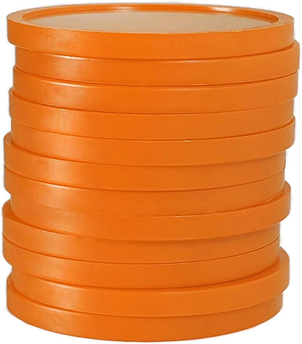 100 Orange Tokens Made from Recycled Plastic | Tokens Chips Counters Bingo Poker Board Games | Reward and Drink Tokens image number 2