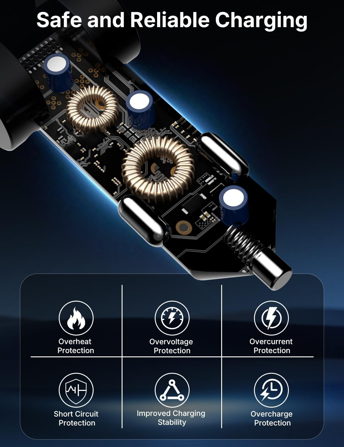 Retractable 120W USB-C Car Charger, 4 in 1 Cigarette Lighter Adapter W/Voltage Display, Type-C 100W + Lightning 20W Fast Charging, for Iphone 16 15 14 13 12/Ipad/Android, DC12/24V Vehicles image number 4