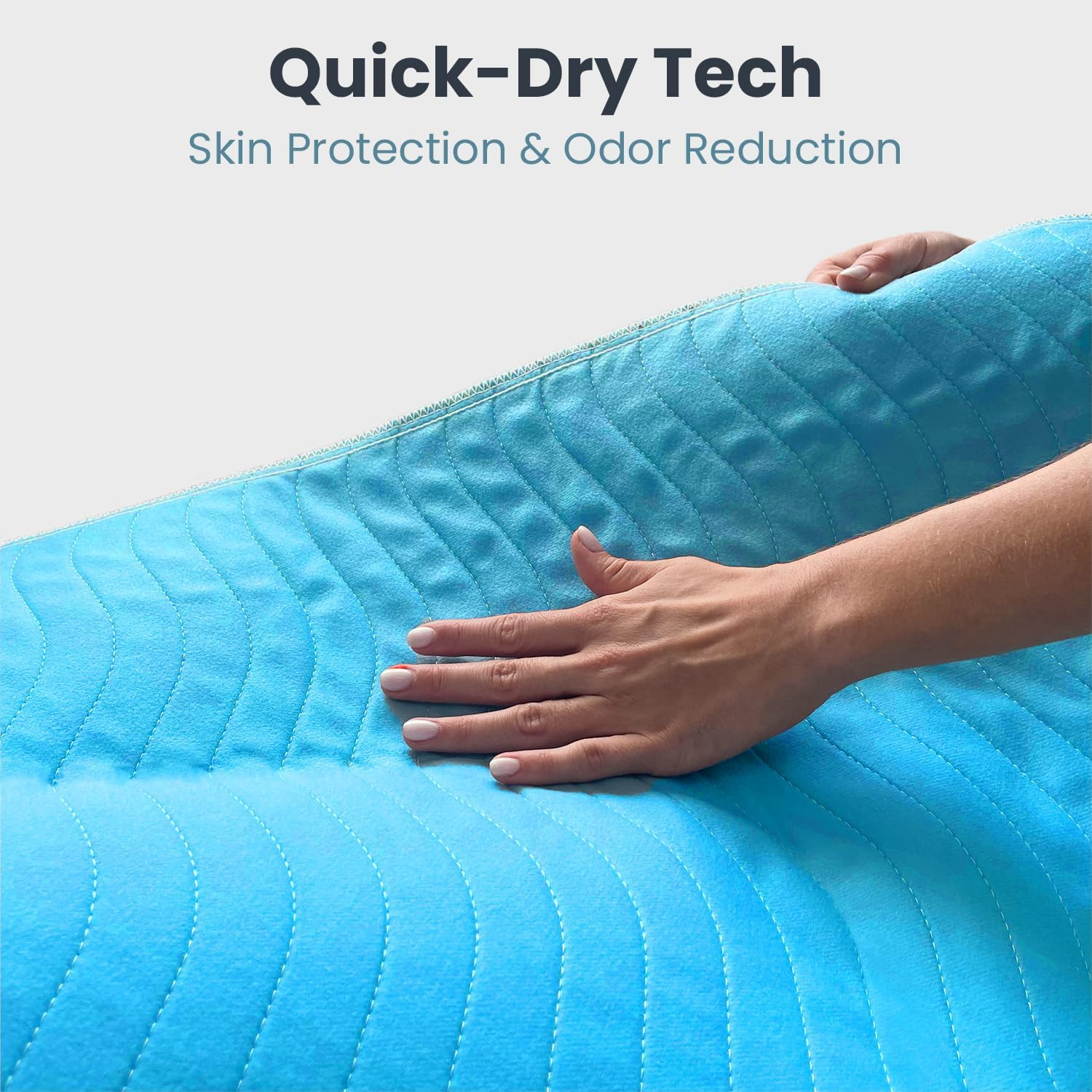 Bed Pads Washable Waterproof 34" X 36" (Pack of 2) - Incontinence Bed Pads for Adults and Kids - Heavy Absorbency Reusable Bed Pads - Chuck Pads - Waterproof Protective Pad for Bed image number 5