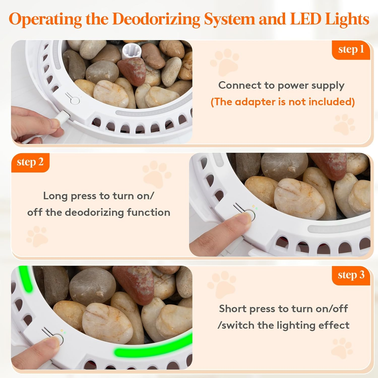 Lifewit Plant Cat Litter Box with Odor Removal System, Hidden Enclosure Litter Tray with Faux Plant & Scoop in Living Room, Bedroom, Corner, White image number 2