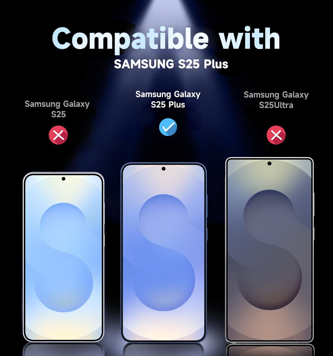 MAGIC JOHN 2 Pack for Samsung Galaxy S25+/S25 plus Tempered Glass Screen Protector, Auto Dust-Elimination Installation, Bubble Free, HD Clear, Shock-Resistant image number 3