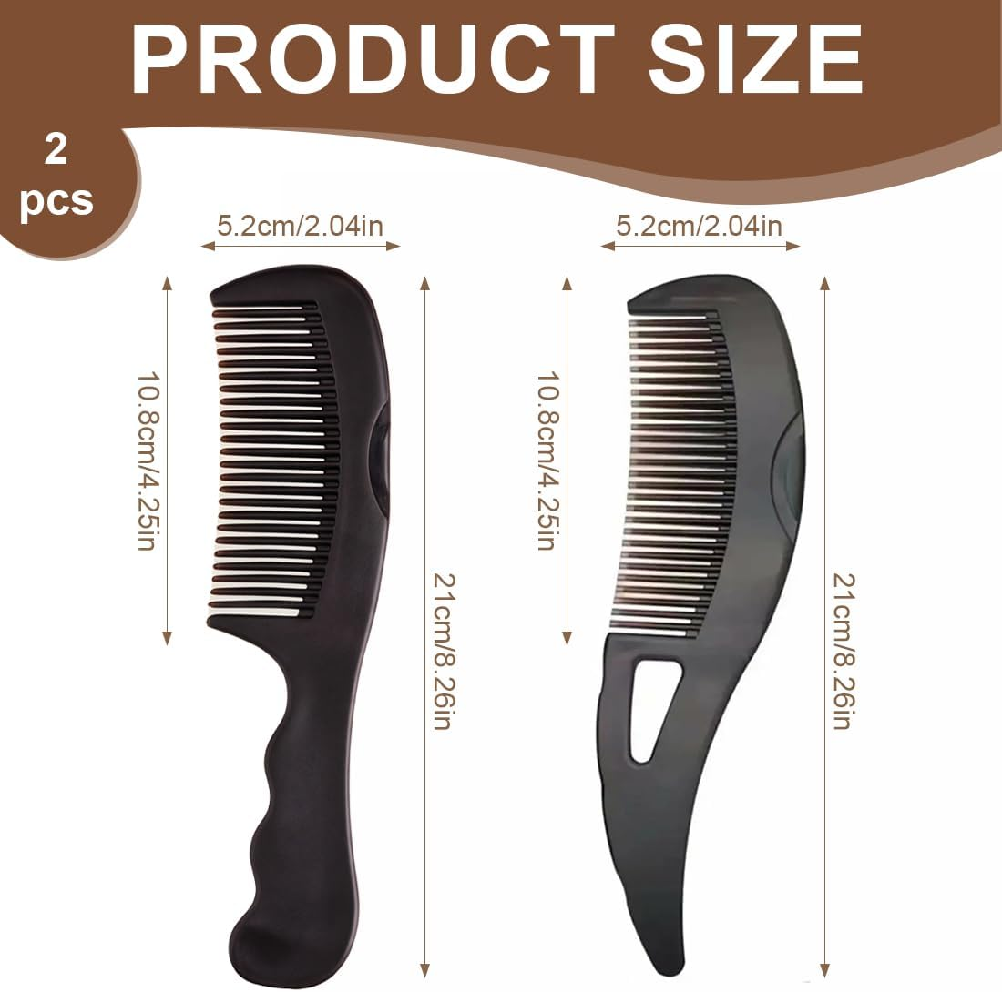 LQIOACU 2 Pieces anti Dandruff Comb Massage Comb with Hollow Teeth for Men and Women Removes Dandruff and Dirt image number 5