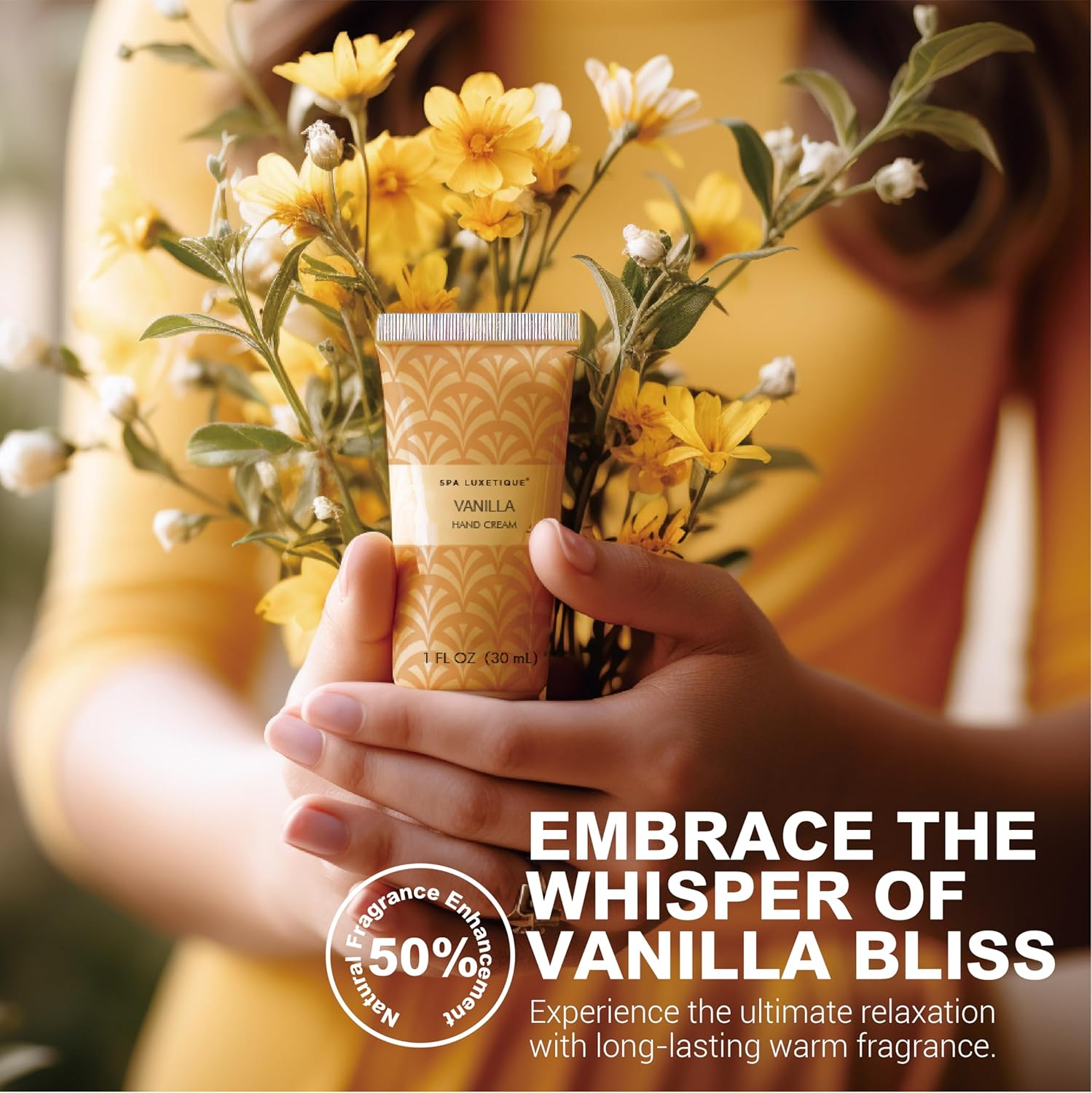 Spa Luxetique Spa Gift Set, Bath Sets for Women Gifts, 6Pcs Vanilla Bath Gift Set, Travel Gift Box with Hand Cream, Body Lotion, Shower Gel, Bubble Bath, Valentine'S Day Mother'S Day Gifts for Her image number 5