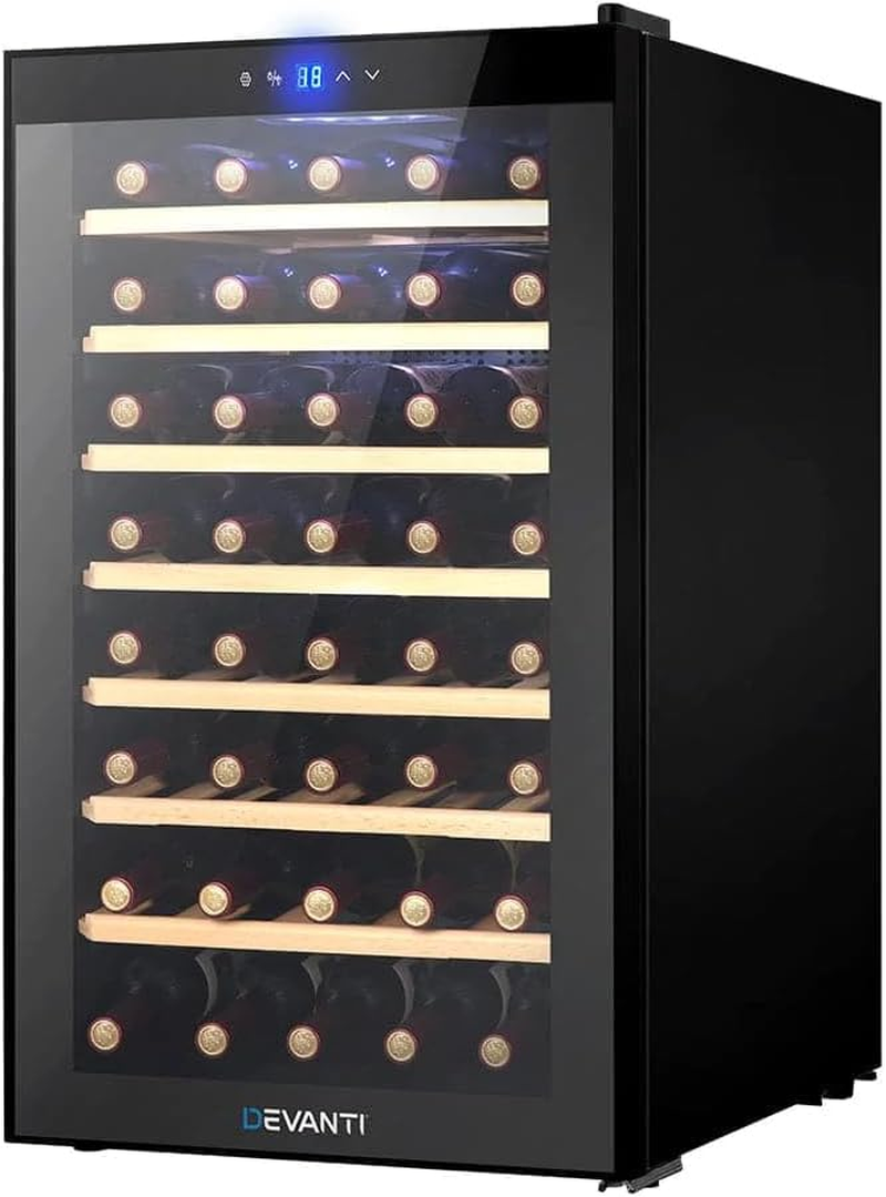 Devanti Wine Cooler Mini Fridge Organiser Compressor Fridges Tools & Gadgets Rack 51 Bottles