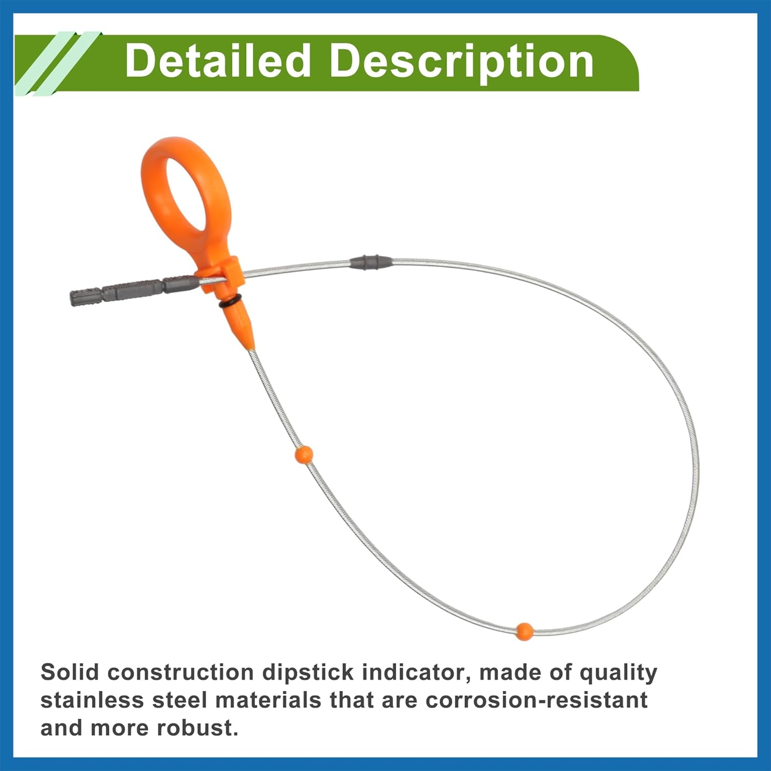 No.06F115611E Engine Oil Dipstick for Volkswagen Golf Variant 2004-2007 Orange Oil Level Dip Stick Double Hole Indicator Plastic Metal 1 Pcs image number 5