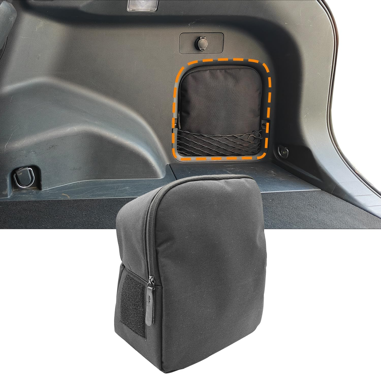 Trunk Upgrade, Trunk Organizer Pocket Bag, Trunk Cubby Storage Bag,Cargo Side Pocket for Toyota Rav4 2025 2024 2023 2022 2021 2020 2019 Black, 1 Pc image number 6