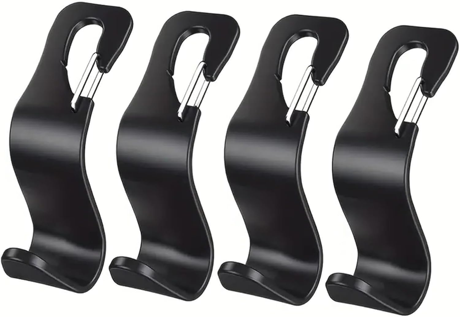 4-Pack Car Back Seat Headrest Hooks, Stylish Back Seat Hanger for Car Handbag Clothes Coats Grocery Bags, Car Interior Accessories image number 2