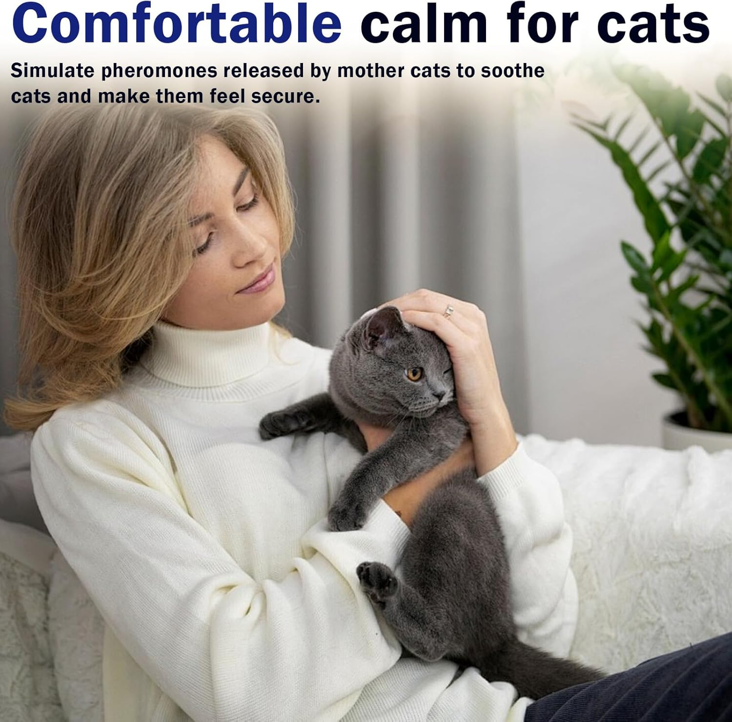 4 Pack Cat Calming Collar Calming Collar for Cats - Pheromone Infused, 30-Day Long Calm Effect, Water-Resistant Adjustable Collars for Small/Medium/Large Cats (Purple) - Black image number 5