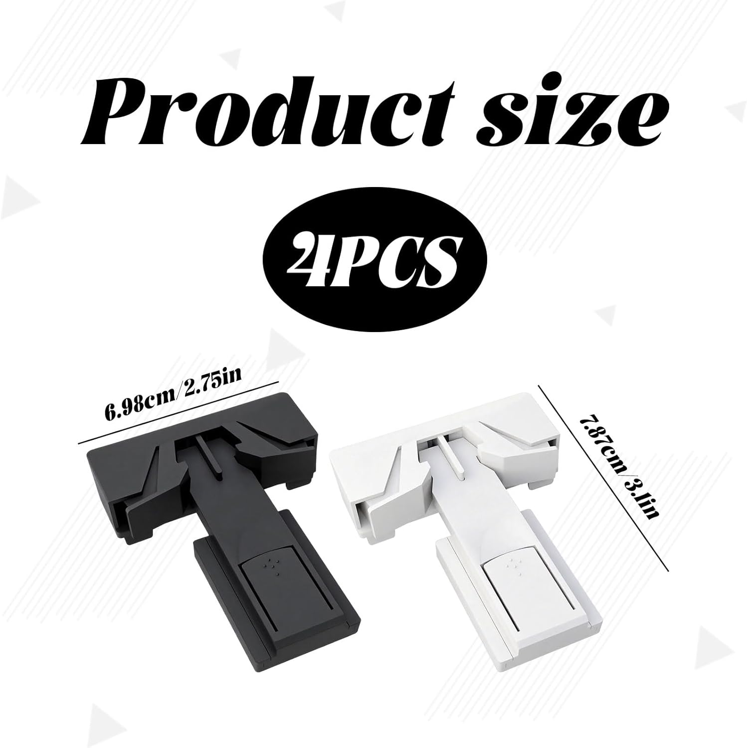 Refrigerator Fridge Lock, 4Pcs Fridge Latch, Fridge Freezer Door Lock, Refrigerator Freezer Door Lock for Kids and Aging Seals, 3M Adhesive No Tools Required and Easy Installation image number 4