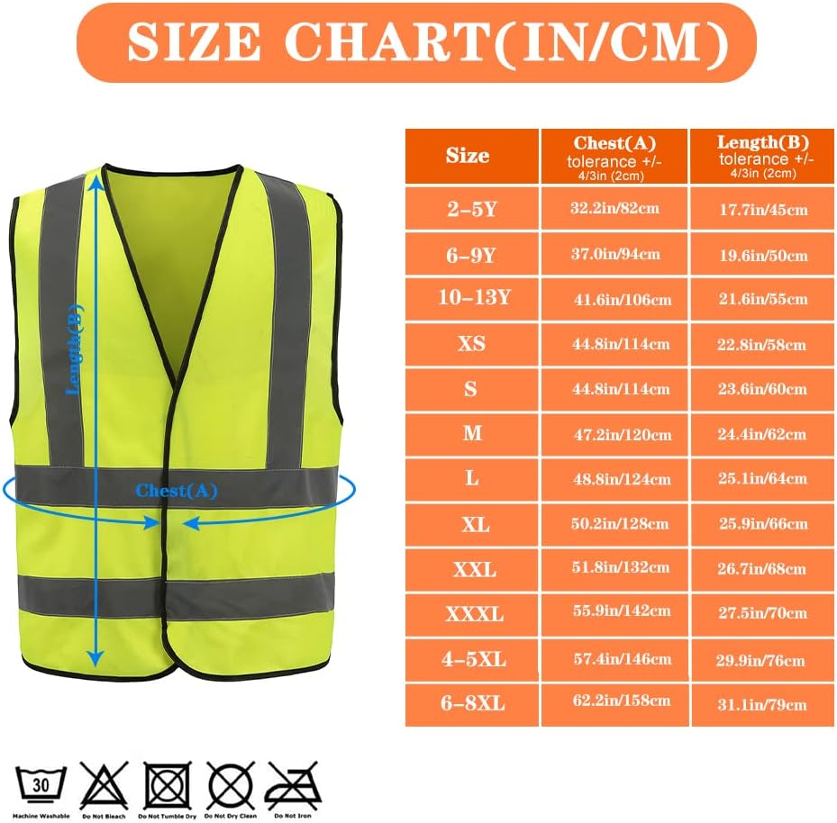 AYKRM Reflective Security Hi Vis Vest - High Visibility Waistcoat for Safety and Security Work image number 3