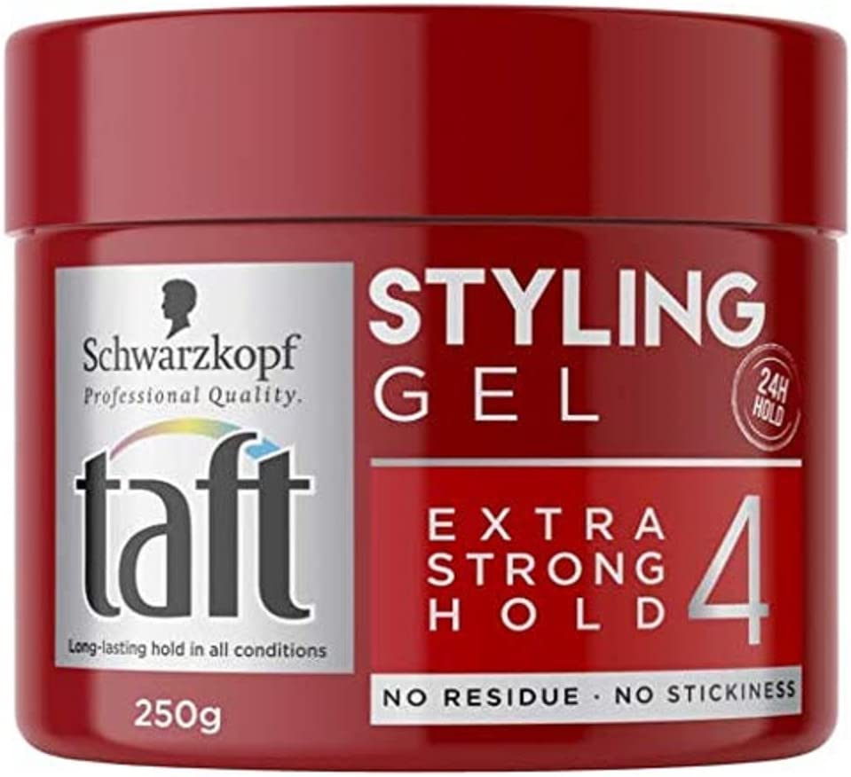 Schwarzkopf Taft Styling Gel, Extra Strong Hold, 24H Hold, All Hair Styles, 250G (Pack of 2)
