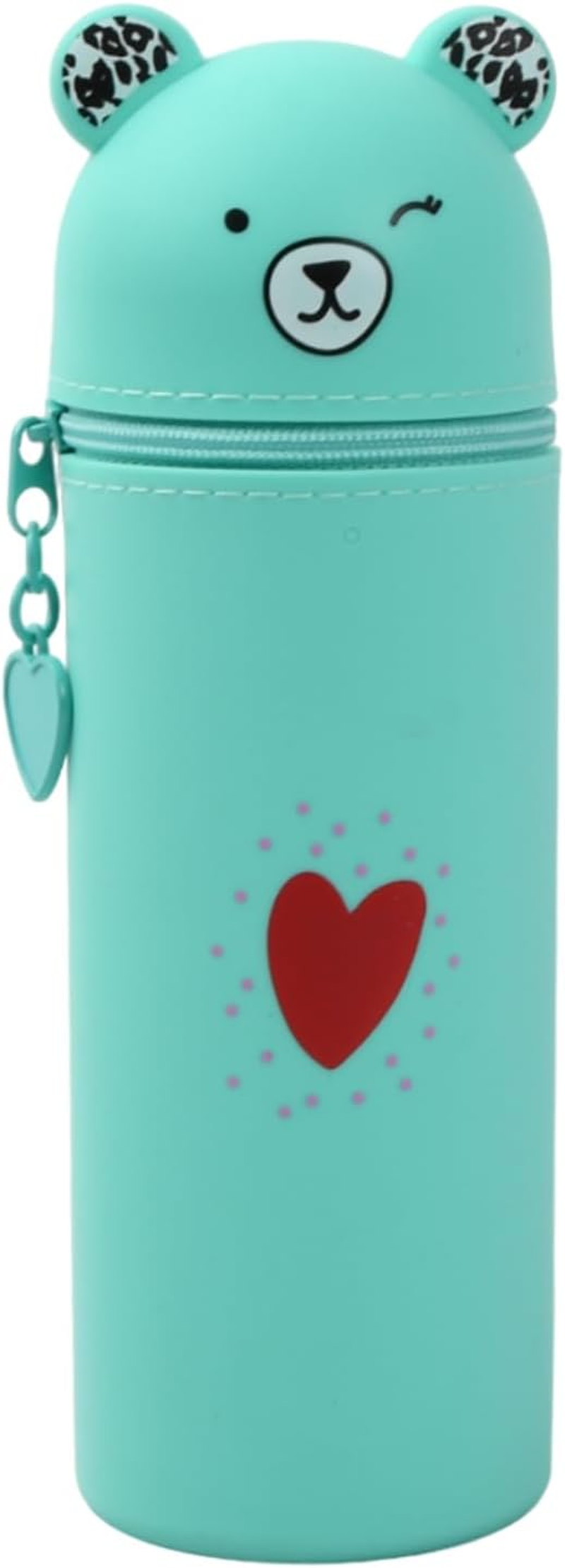 Cute Bear Style Large Stand up Pencil Case, Silicone Pouches Big Capacity Pencil Case, Cup Pencil Case in Soft Silicone, Animal Pencil Pouch Holder for Kids Students Adults School Office image number 6