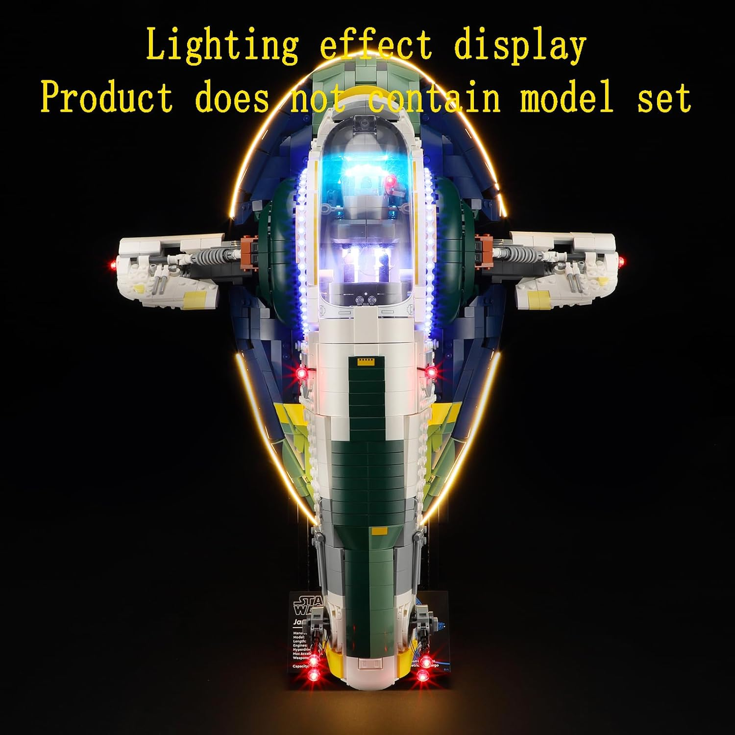 GEAMENT LED Light Kit Compatible with  Jango Fett'S Firespray-Class Starship Building Blocks Model - Lighting Set for 75409 (Model Set Not Included) image number 2