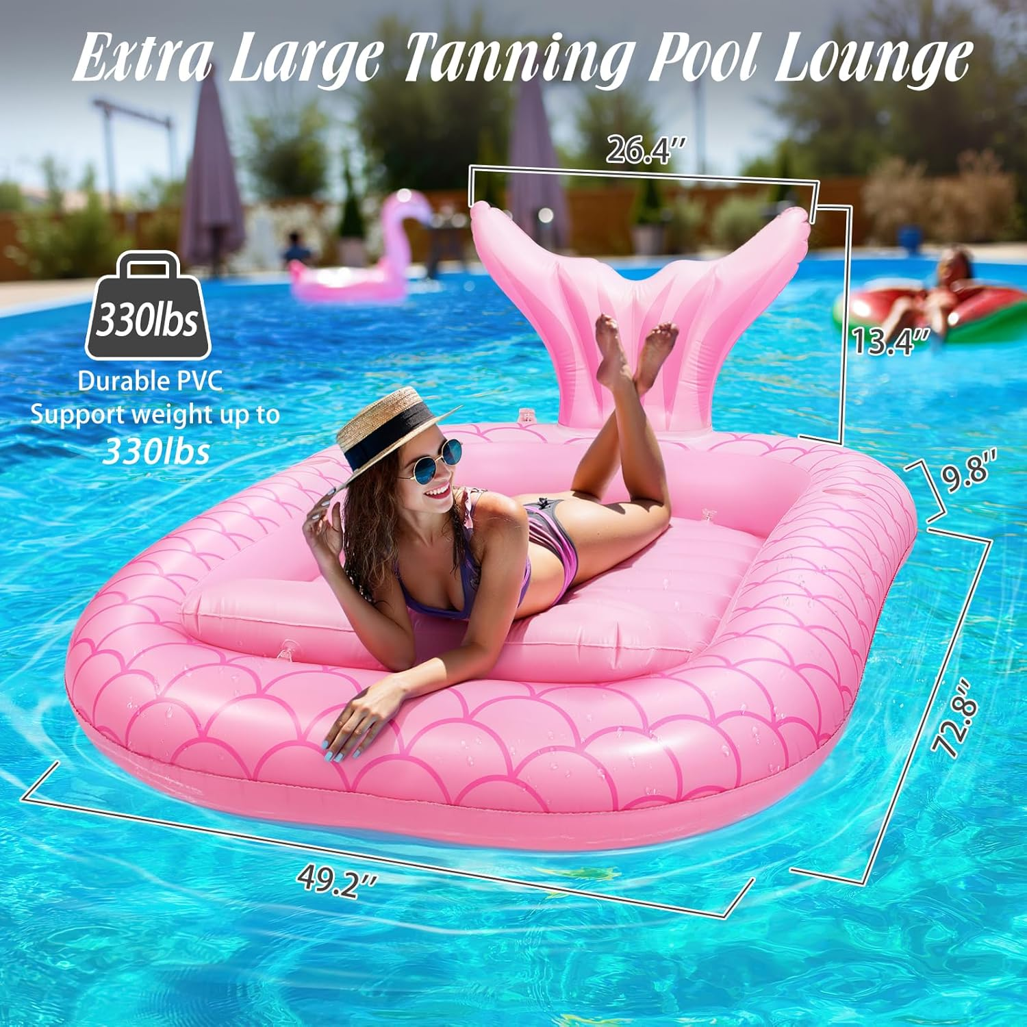 Heysplash Inflatable Pool Float, Luxury Portable Water Float, Water Mattress, Summer Toy for Children and Adults image number 4