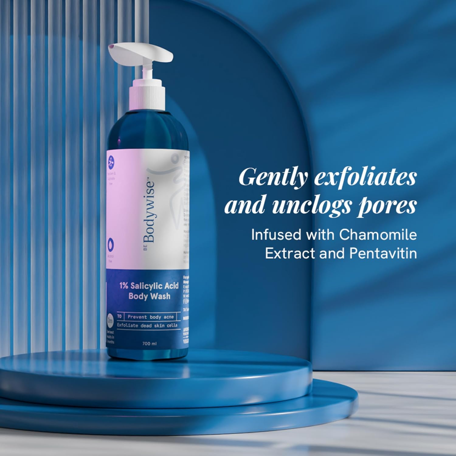 Be Bodywise 1% Salicylic Acid Body Wash 700Ml | Prevents Body Acne, Bumpy Skin, Exfoliates & Deep Cleanses Skin | Paraben & SLS Free | Suitable for All Skin Types | Body Shower Gel image number 5