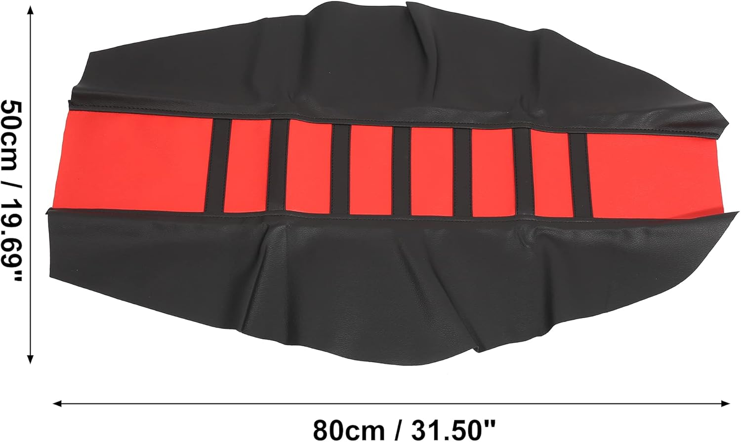 X AUTOHAUX Motorcycle Dirt Bike Faux Leather Soft Seat Cover anti Slip Seat Cushion Red Black