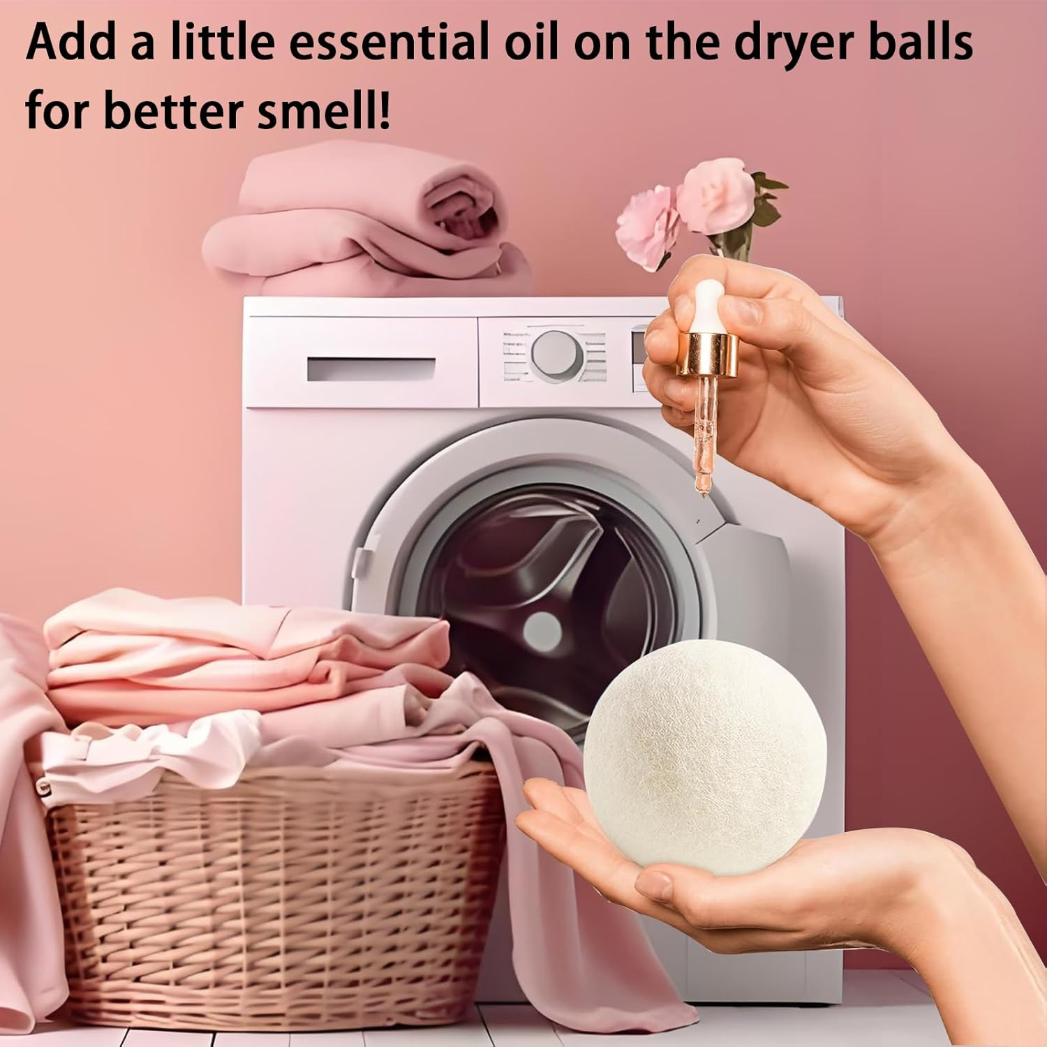 6Pcs 7Cm Wool Dryer Balls, Drying Balls for Laundry, Natural Fabric Softener, Reusable, Reduce Wrinkles Fabric Softener Laundry Balls High Density Wool Ball Large Felted Wool Clothes Dryer Balls