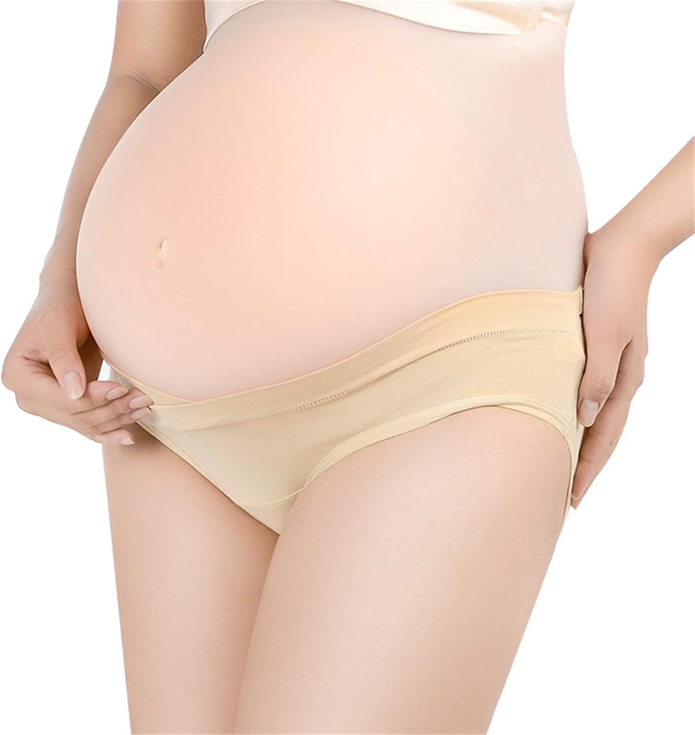 10-Pack Women'S Cotton Maternity Panties under the Bump Hipsters Low Waist Pregnancy Briefs U-Shape image number 4
