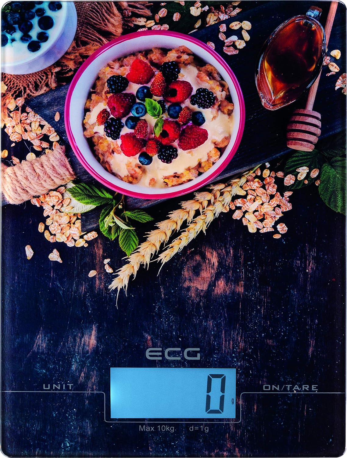 ECG KV 1021 Berries Kitchen Scales Glass image number 2