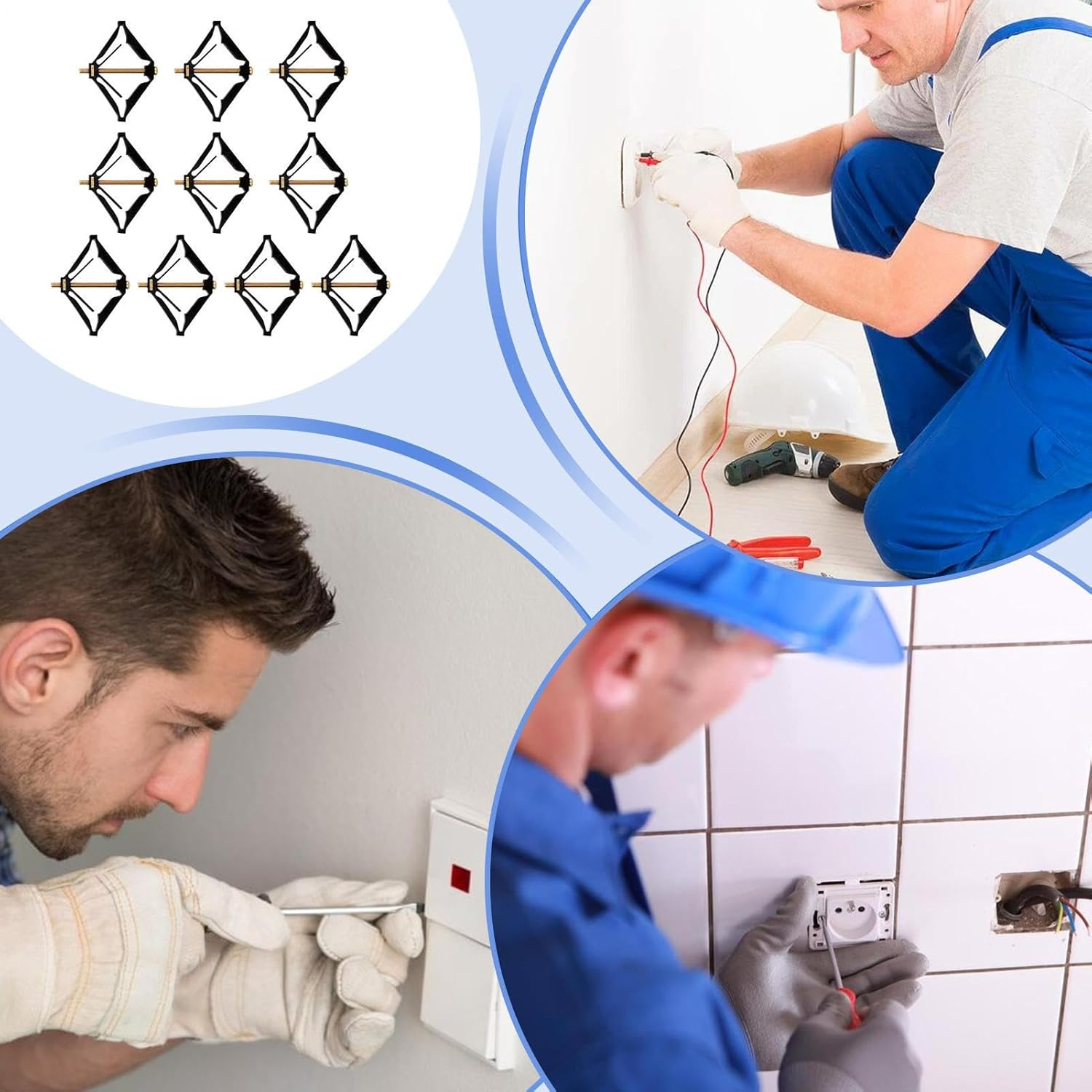 Wall Mounted Box Part Repair, Wall Mounted Repair for Electrical Box | Multi-Purpose Electrician Supplies, Cassette Fixing Aid for Apartment Dormitory School image number 5