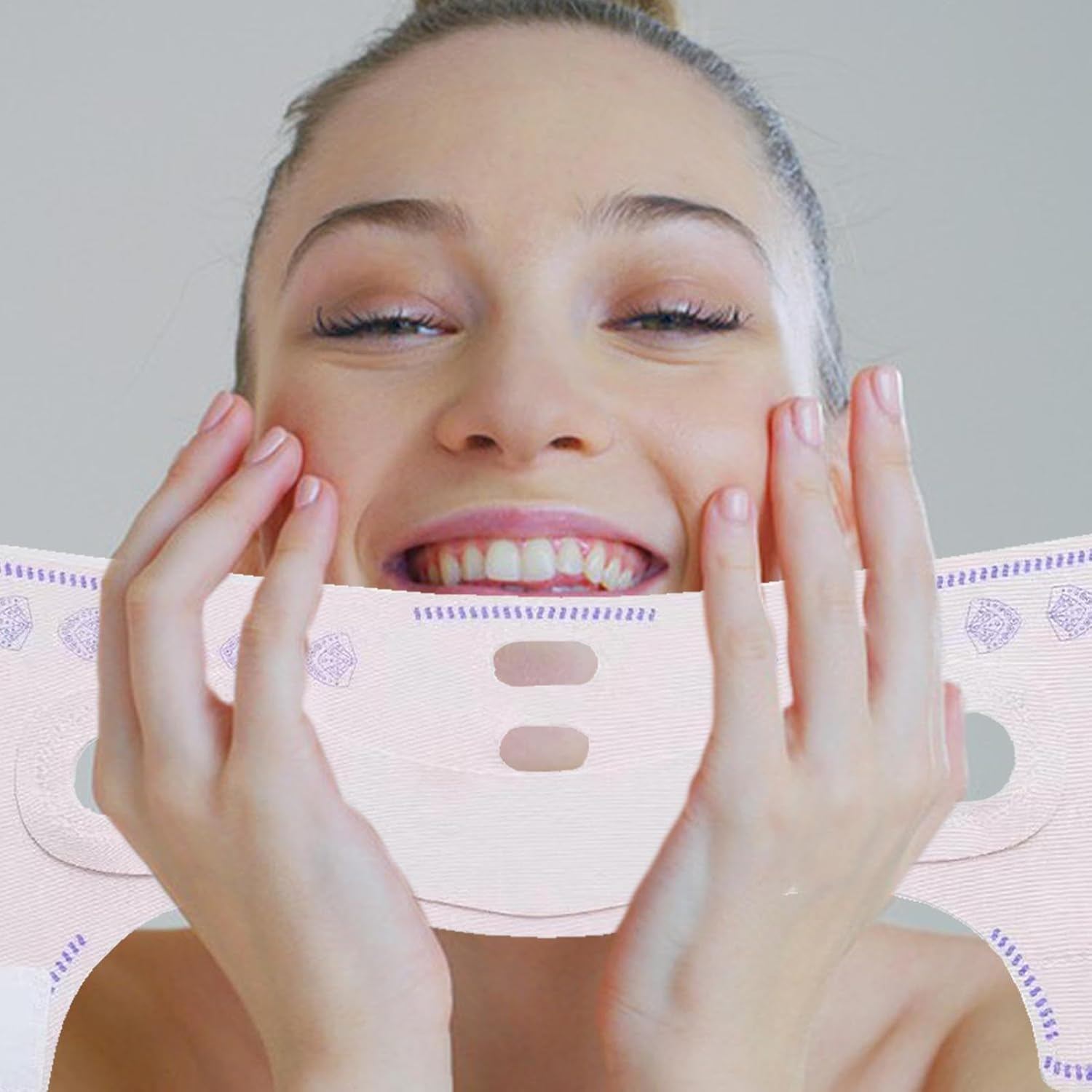 Shurzzesj Face Sculpting Tool,Elastic Face Lift Tape Face Shaper - Skin-Friendly Face Fat Reducer Face Slimming Device for Daily Use image number 2