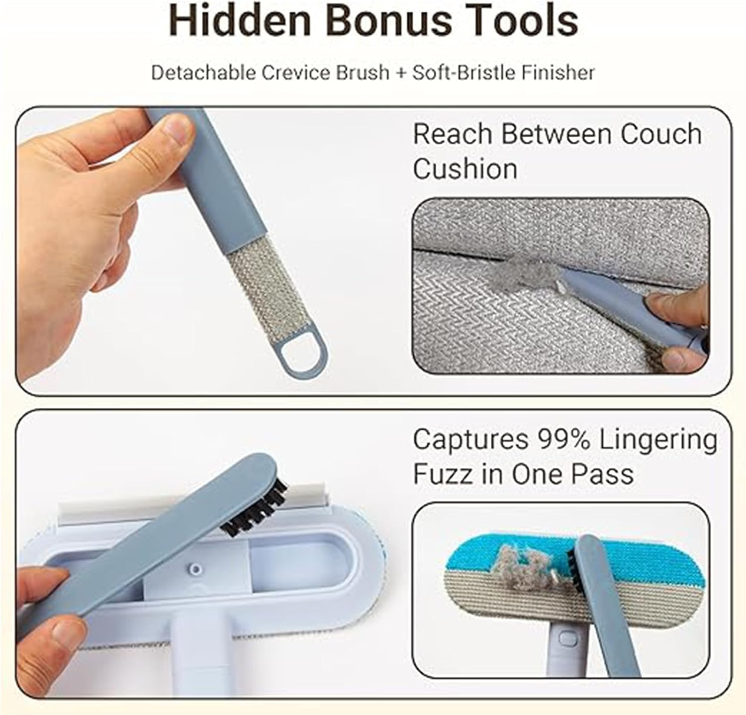 Yeanifeana 4-In-1 Multifunctional Pet Hair Remover, Reusable & Portable Cleaner for Cats, Sofas, Carpets, Bed Linens