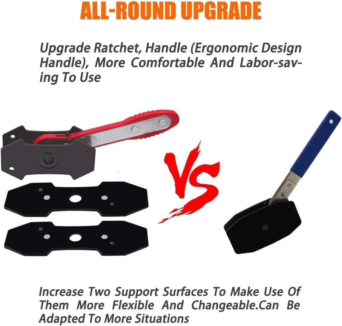 Brake Tools, Brake Caliper Tool, 360&deg; Adjustable Car Ratcheting Brake Caliper Compression Tool, Caliper Piston Compressor Tool, Brake Piston Compression Tool, Red image number 1