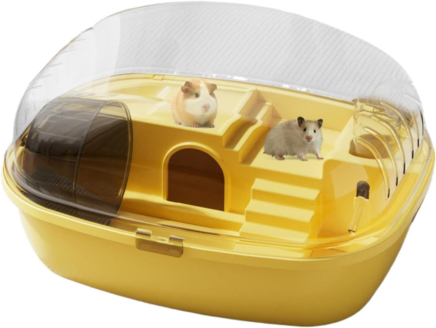 Jaula for Jerb - Hamster Cage | Interactive and Fun Transparent Acrylic Cage, Small Animal Habitats for Hamsters, Jerb and Mice, Including Water Bottle, Training Wheel image number 4