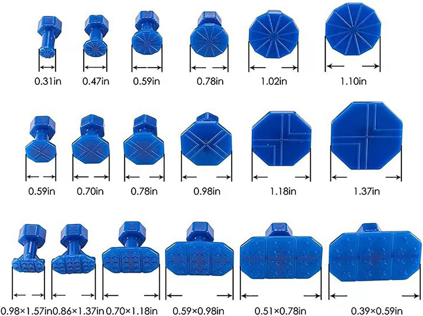 Paintless Dent Repair Kit, 18 Tabs Damage Removal Dent Puller Kit Dent Puller Remover with T Bar for Car Dent Repair and Metal Surface image number 4