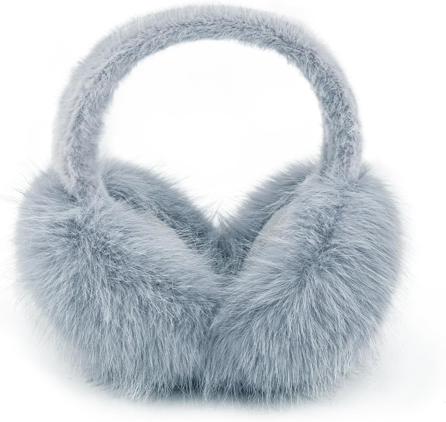 Ear Muffs for Winter Women Girls Faux Fur Fuzzy Earmuffs Foldable Ear Warmer Fleece Lining Ear Covers