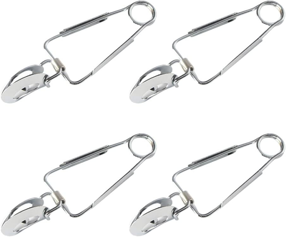 HANABASS Multitools 4 Pack Stainless Steel Snail Tongs, Buffet Tongs, Escargot Snail Clip for Kitchen Cooking Restaurant (6.3 X 2 Inch, Silver) Grill Utensils Set image number 4