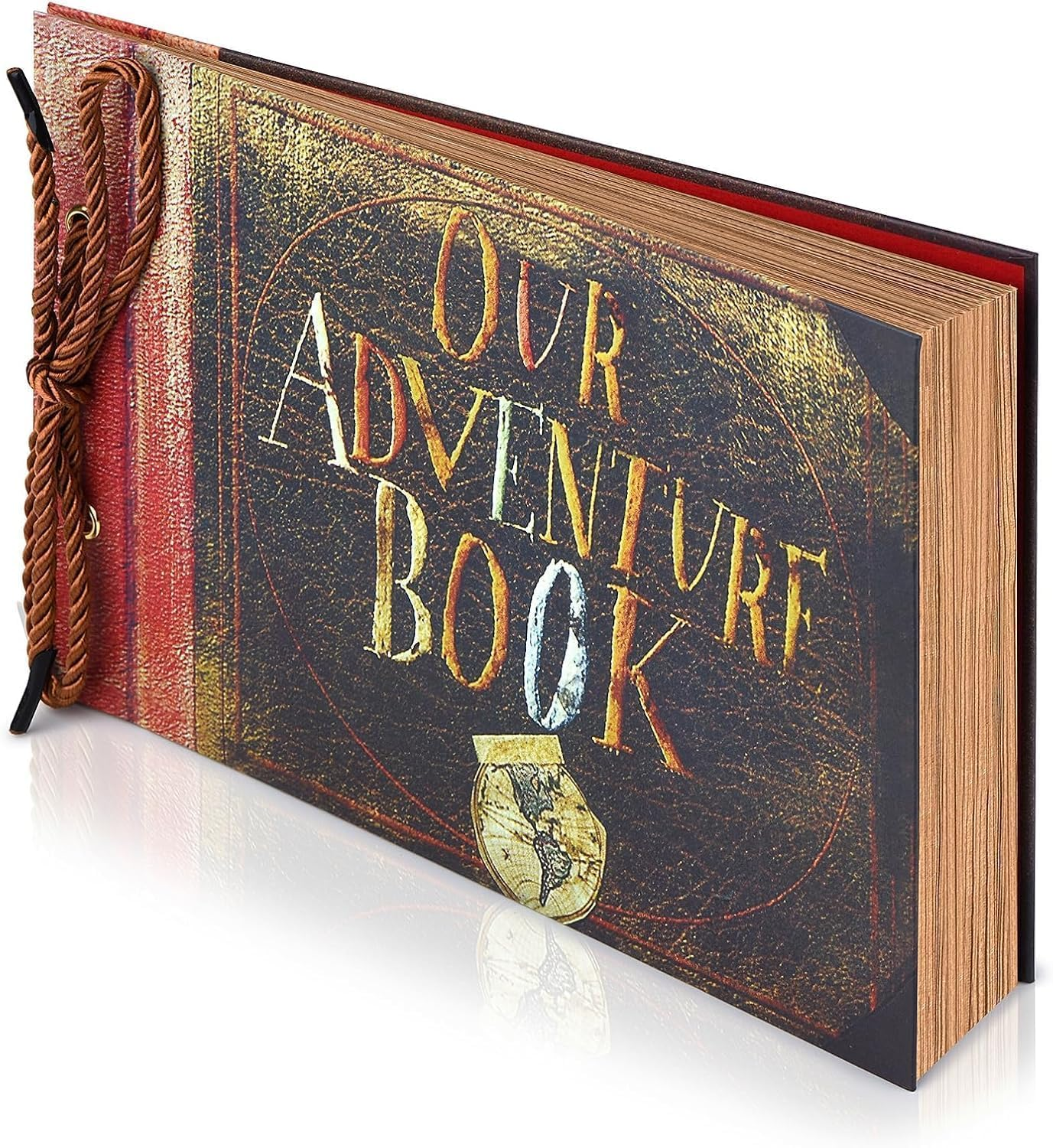 Adventure Book Handcrafted Diary Photo Scrapbook,Tailored for Preserving Cherished Moments,Ideal for Couples' Anniversaries,Weddings,Globetrotters,Birthdays,Christmas & Note-Taking image number 1
