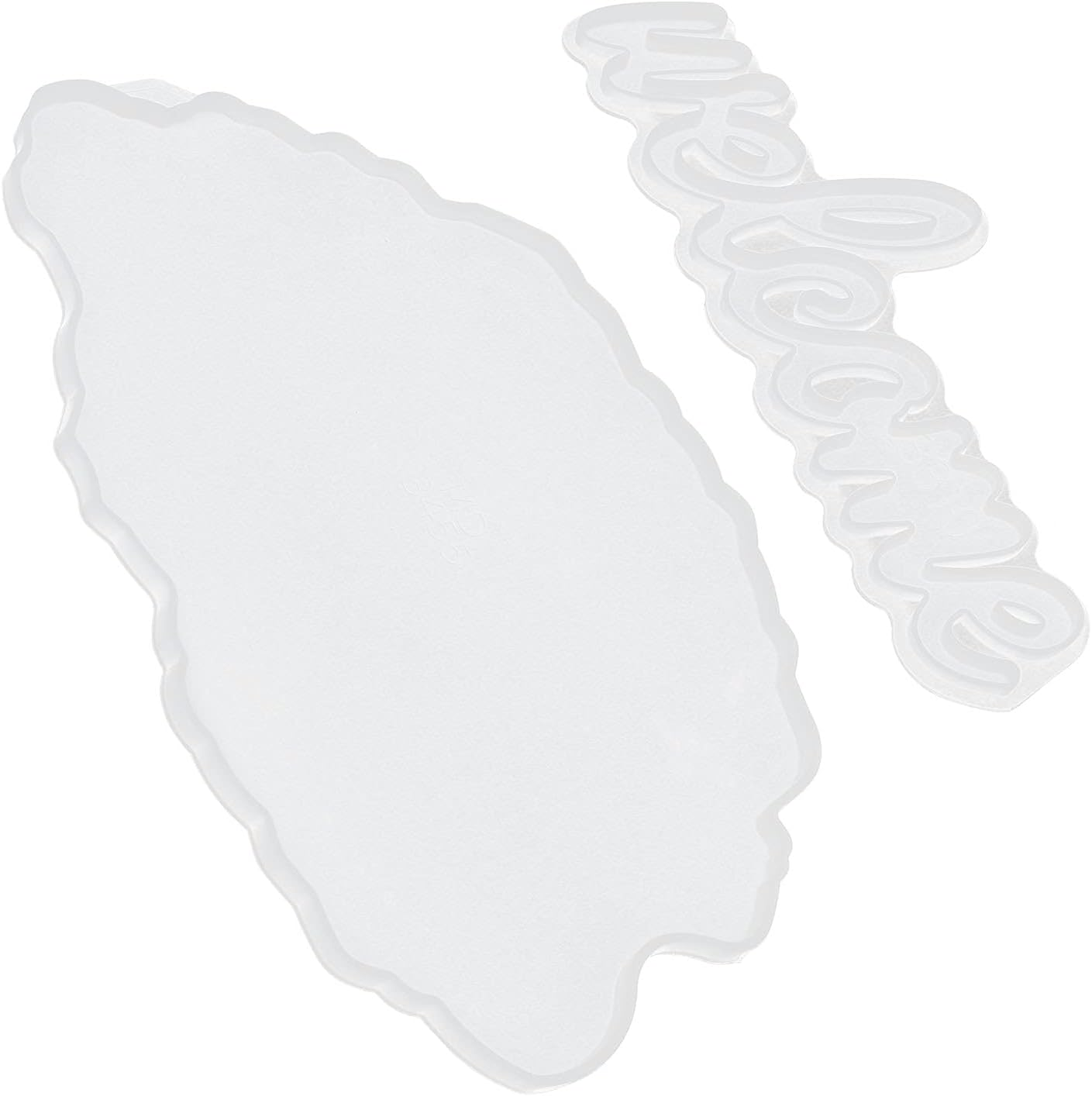 2Pcs Welcome Resin Molds Resin Moulds Resin Casting Mold for Home Desk Table Room Decor Wall Art image number 3