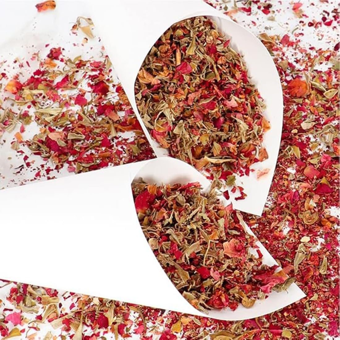 30Pcs Party Confetti Cones, Biodegradable Stand Tray Paper Cone Box Set, Suitable 30 Holes Confetti Cones Holder Placing Dried Flower Petals Confetti for Wedding Engagement Party Birthday image number 5