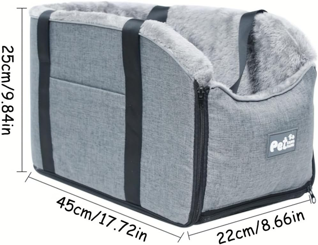 1Pc Dog Console Car Seat, Travel Bags for Dogs Cats, Portable Dog Booster Seat, Pet Going Out Handbag