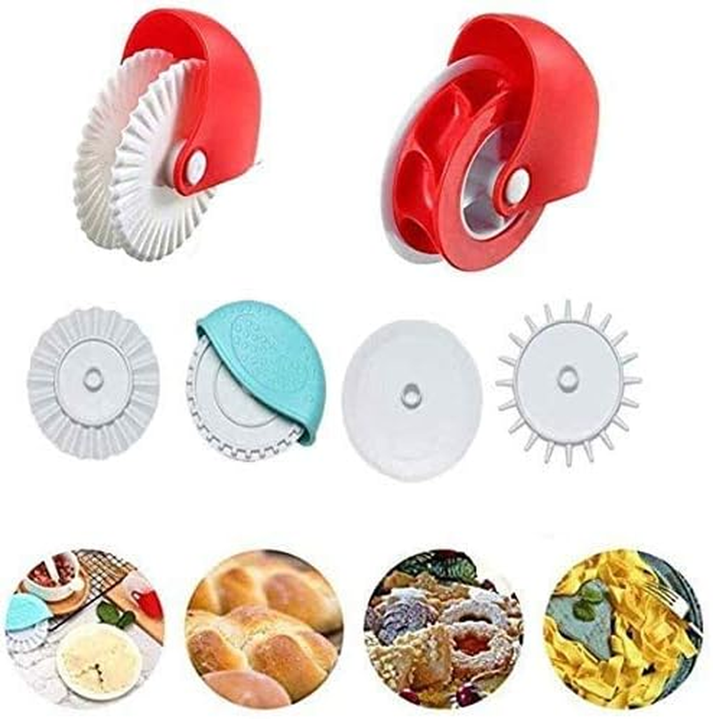 Xingbing 6 PCS Pastry Wheel Decorator and Cutter, Plastic Blade, Kitchen Baking Tool for Pies, Pasta, Pizza, Ravioli image number 3