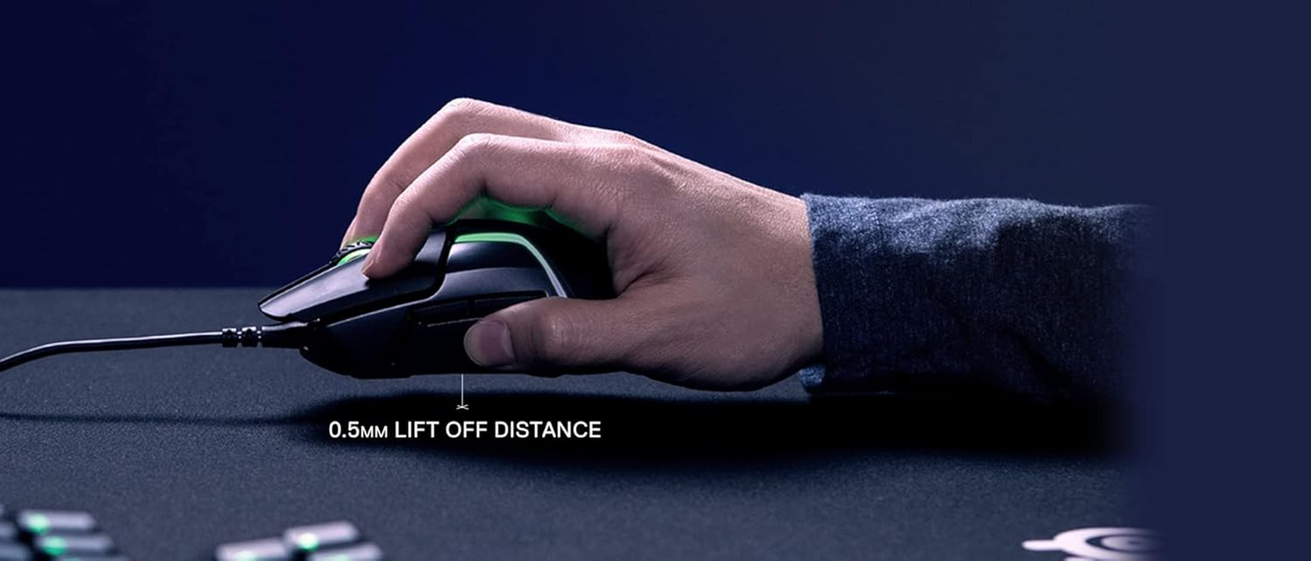 Steelseries Rival 600 Wired 7-Button 96-128G Gaming Mouse - Prism 3-Zone RGB Illumination - 12,000 CPI - Truemove3+ Dual Optical Sensor - 0.5 Lift-Off Distance image number 6