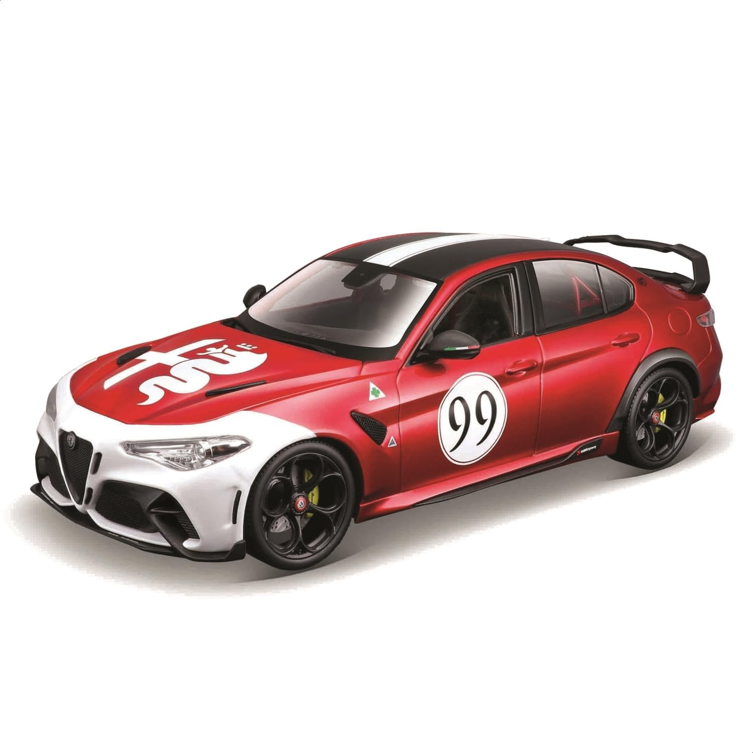 Bburago Alfa Red White 11049R/W Miniature Car image number 3