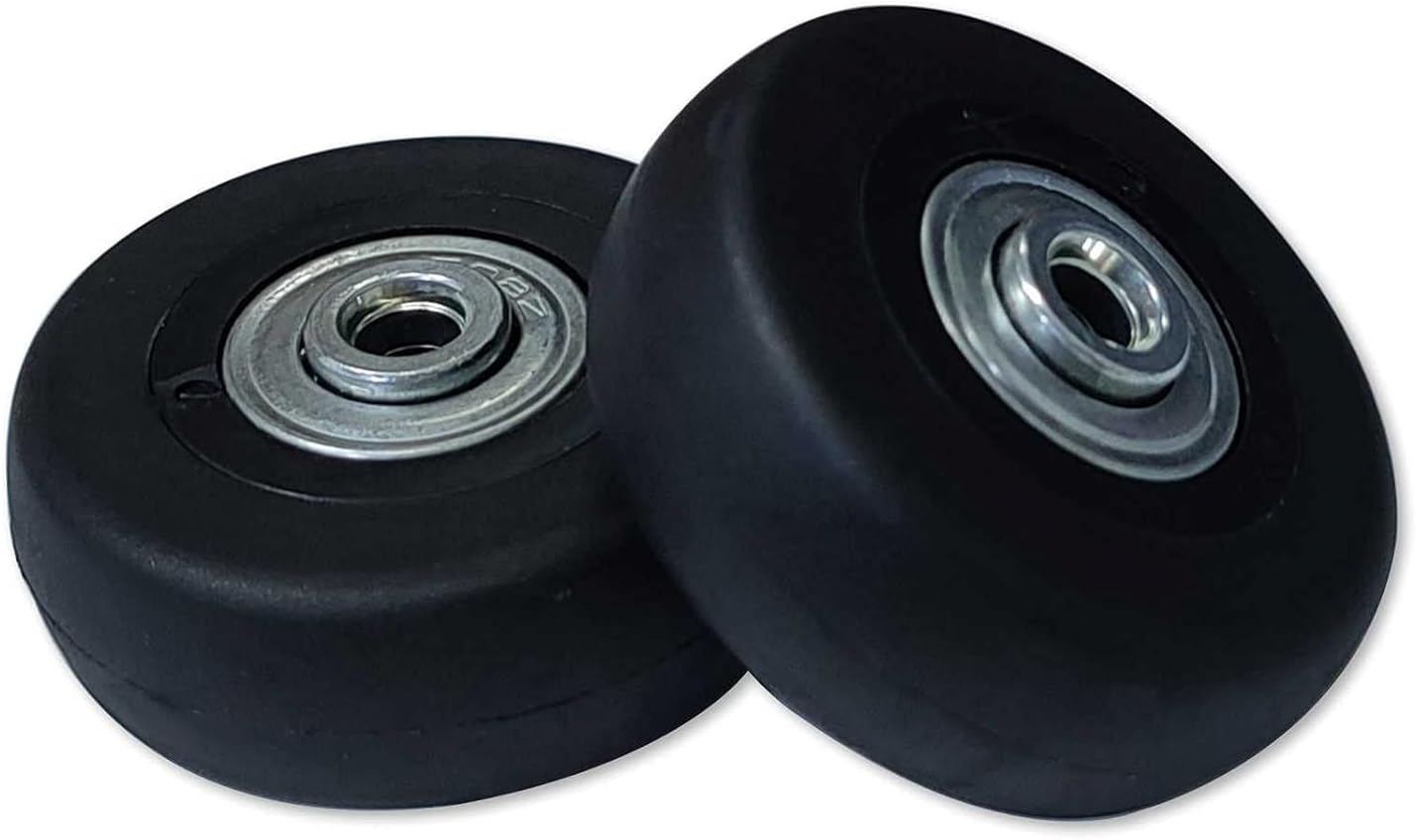 Luggage Suitcase Replacement Wheels 360 Spinner Wear Resistant Rubber Caster Deluxe Repair Tool Kits with Metal Bearings Axles M6 X 36Mm, Black, 60Mm X 18Mm X 6Mm, 2Pcs image number 2