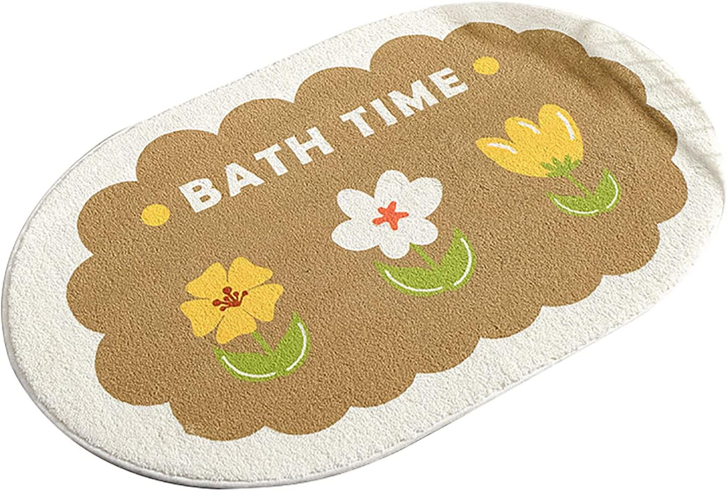 Non Slip Bath Mat Extra-Thick Water Absorbent Bath Rugs with Waterproof Backing Soft Fluffy Washabl Bath Rug Suitable for Bathroom, Toilet, Kitchen Style-M 40 * 60Cm image number 2