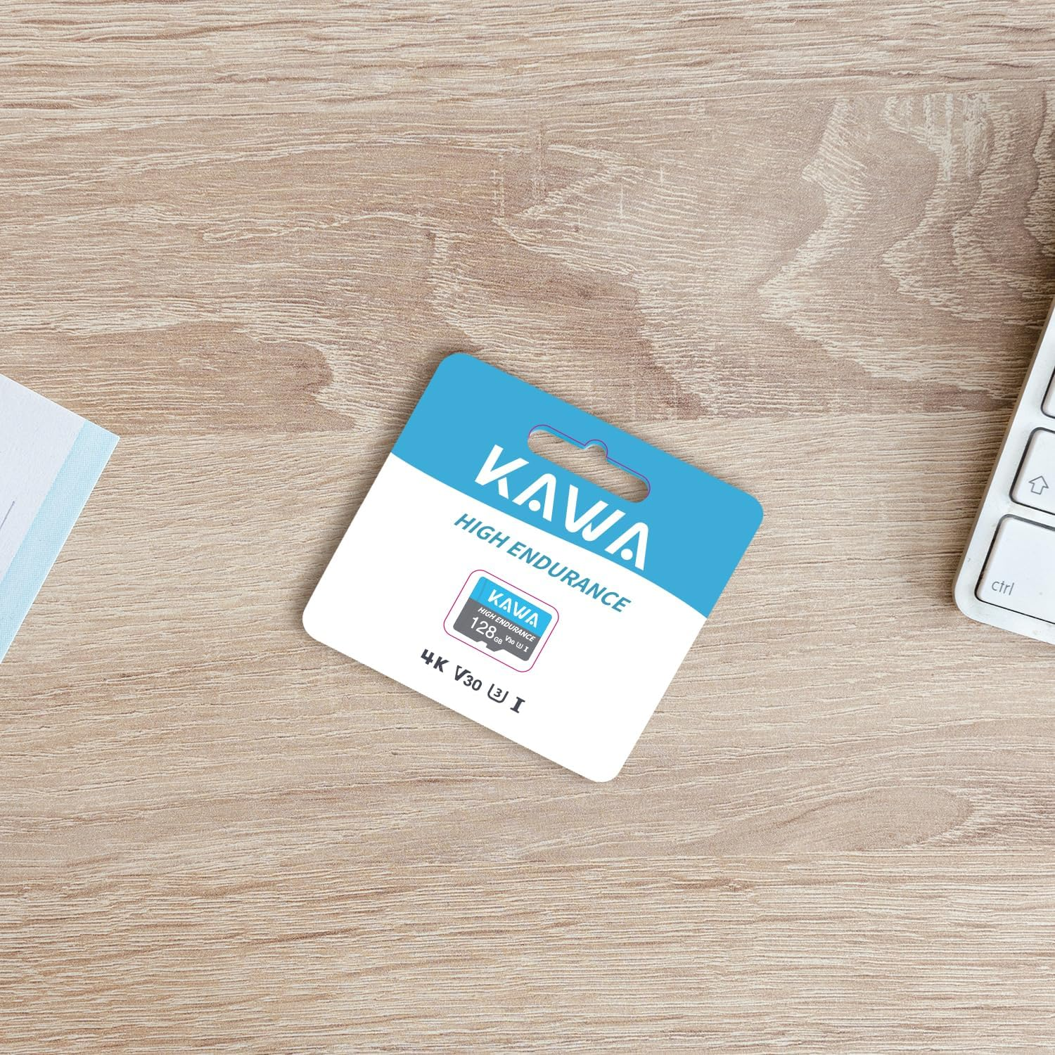 KAWA 128GB Micro SD Card, High Endurance Video Monitoring Card, Microsdxc Flash Memory Card, A1, U3, Class10, V30, High Speed TF Card for Dashcam, Security Camera, Phones, Tablets, Drones