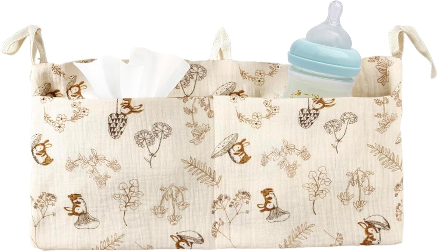 Crib Hanging Storage Bag, Toddler Crib Organizer Bag, Hangable Crib Storage Bag, Crib Side Storage Bag, Toddler Nursery Hanging Bag, Hangable Diaper Organizer for Crib, Crib Organizer Bag with Hooks image number 5