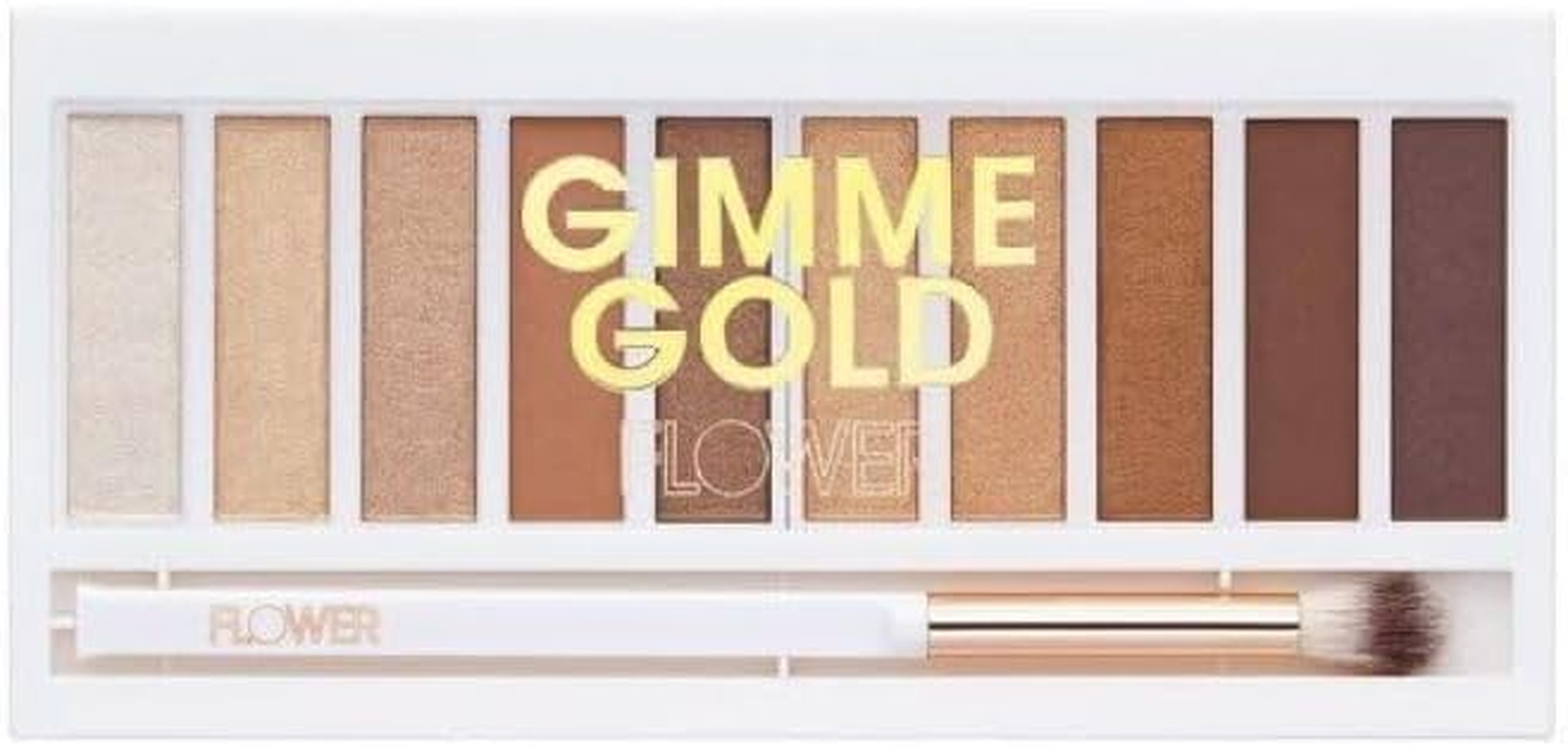 Shimmer and Shade Eyeshadow Palette - ES3 Gimme Gold by Flower Beauty for Women - 0.3 Oz Eye Shadow