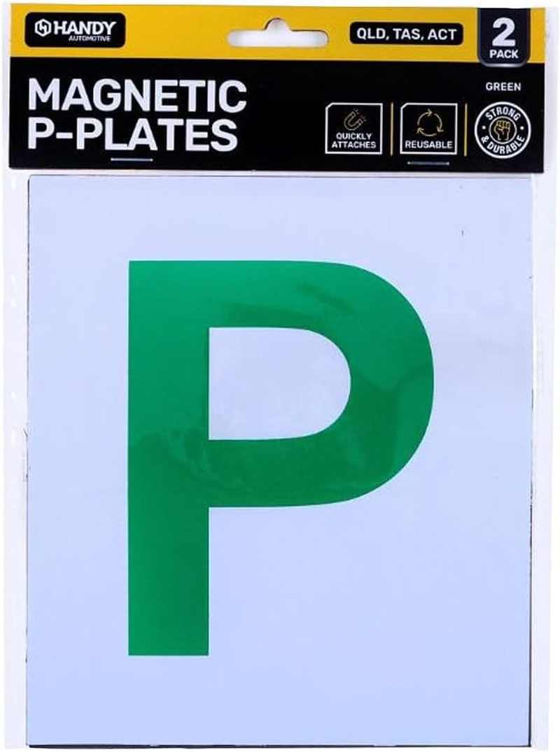 Handy Automotive VIC and WA Reversible P Plate, Red/Green (Pack of 2)