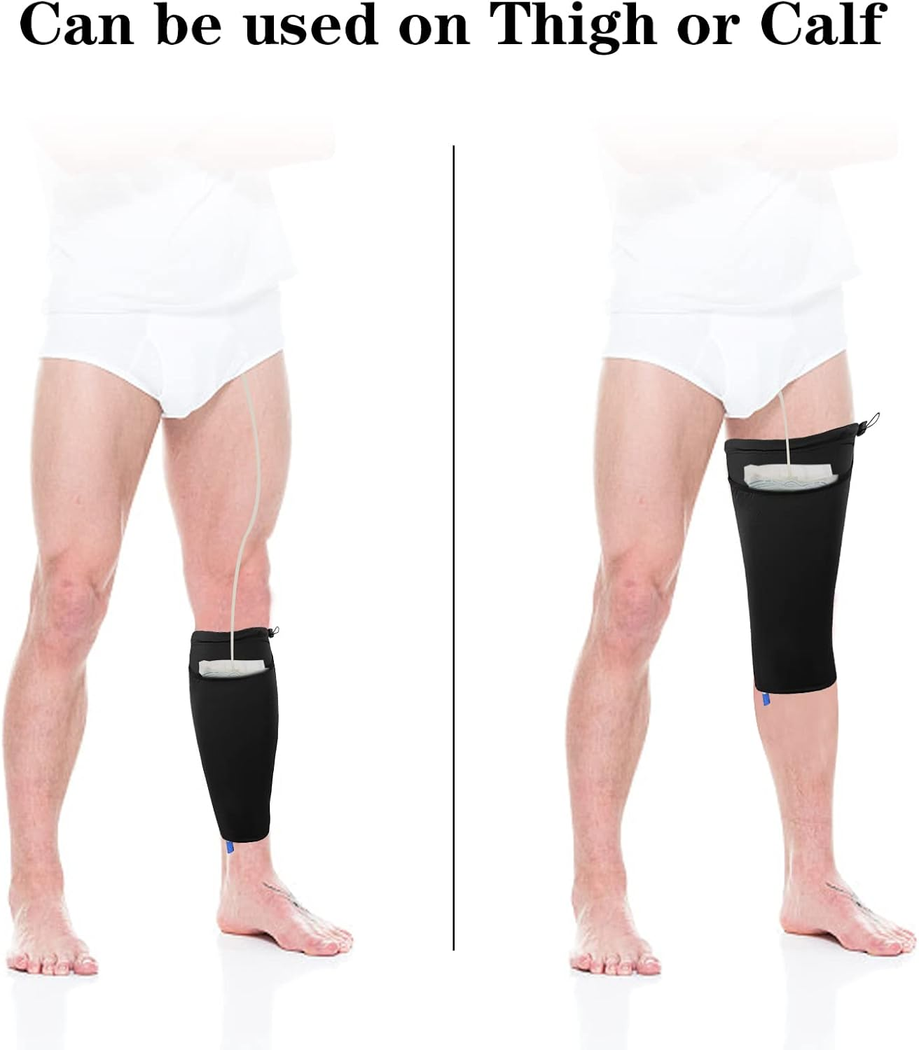 Catheter Leg Bag Holder - Fabric Foley Leg Bag Sleeve for Urinary Drainage, Catheter Sleeve Holder for Men & Women, Wheelchair & Incontinence Supplies (M) image number 1