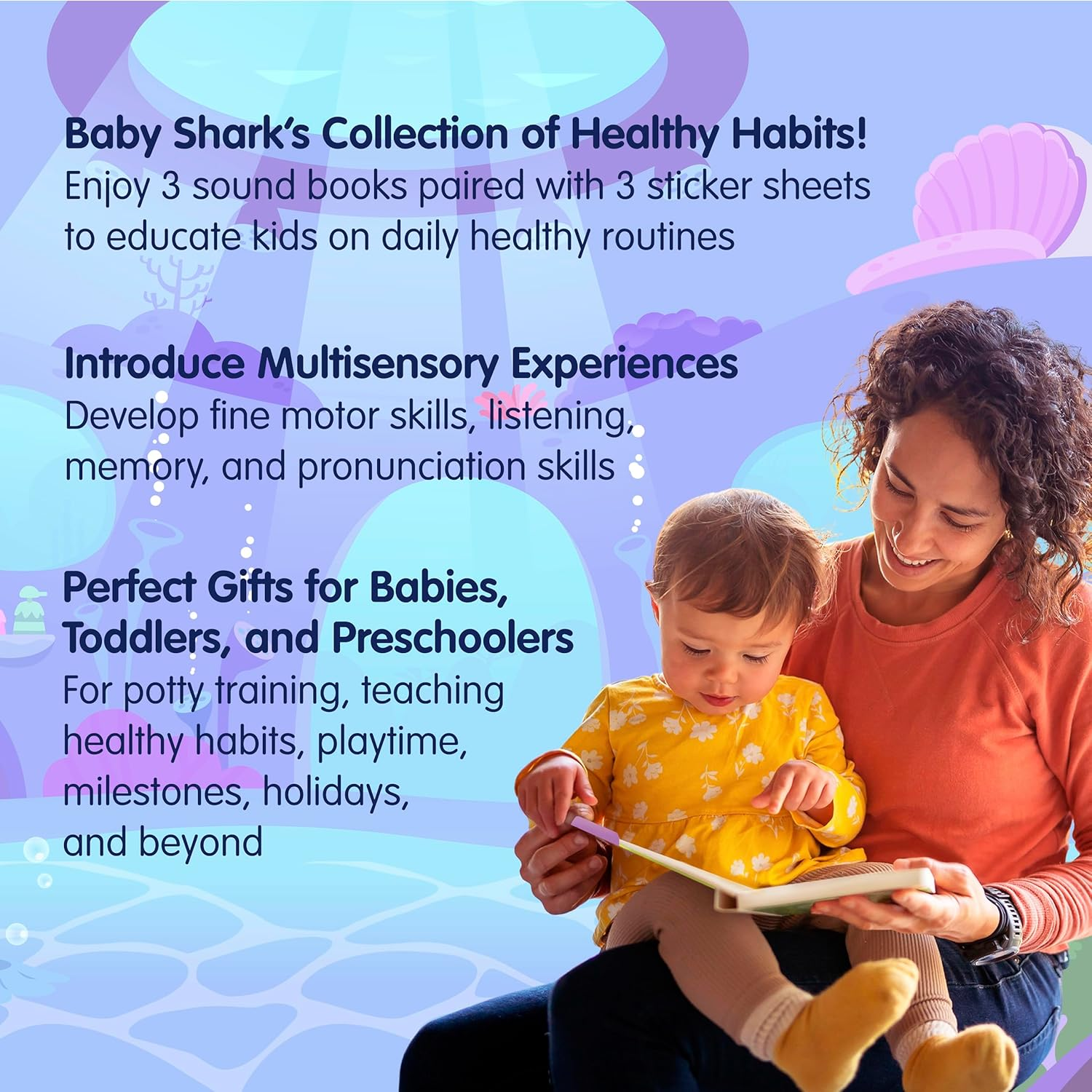Pinkfong Baby Shark Healthy Habits Sound Books Boxed Set image number 3