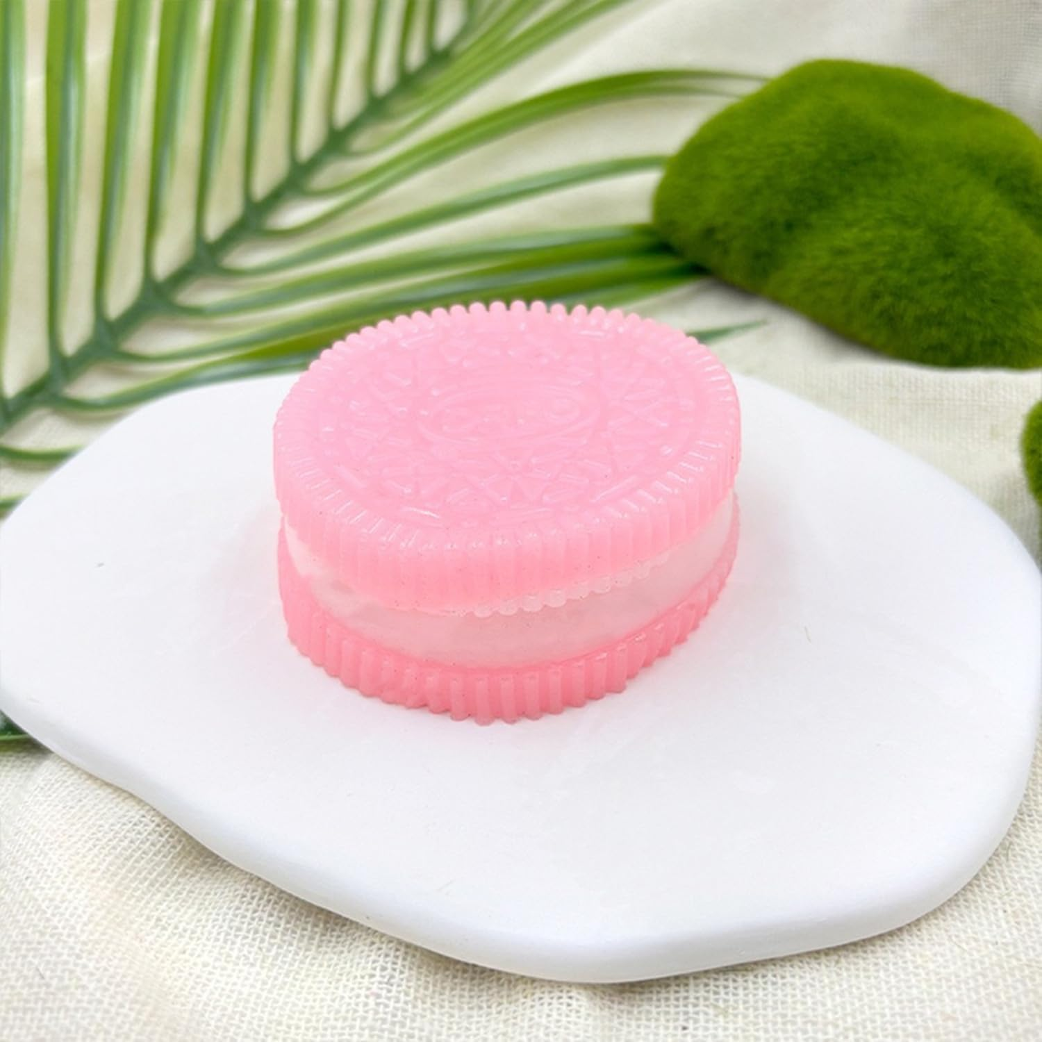 Squishy Stress Relief Pinching Simulation Squishy Pinching Anxiety and Relaxation Perfect Desk Accessory for Stress Relief (Black+Pink) image number 6